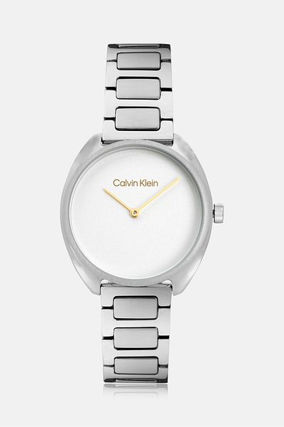 Calvin Klein Women 25200275 Round Quartz Watches 34 Mm, Silver