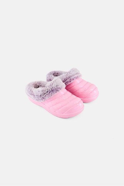 SKECHERS حذاء قبقاب مريح سهل الارتداء للفتيات الصغيرات، وردي