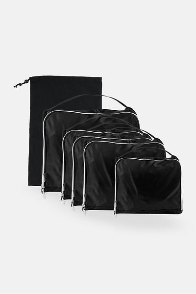 Luxe + Willow 6 Pieces Packing Cubes And Shoes Bag Set, Black