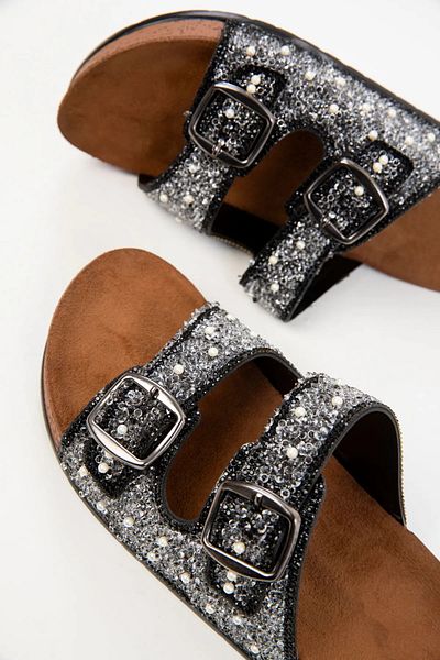 Pienn Summer Women's Orthopedic Stone Pool Daily Double Buckle Slippers