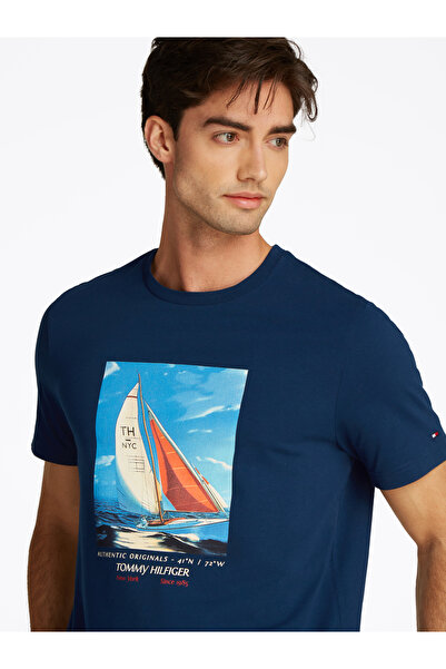 Tommy Hilfiger Tommy Hilfiger Men Night Sky Photo Print Cotton T-Shirt