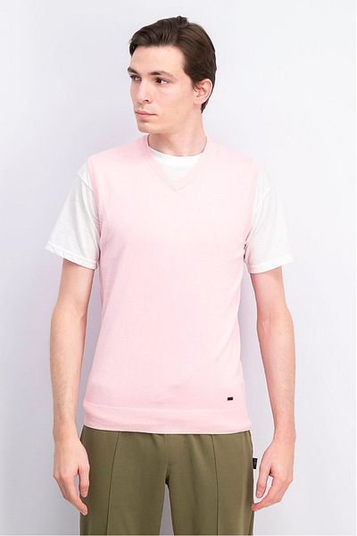 Liu Jo Men Maglia Gilet Knitted Sleeveless Vest, Pink