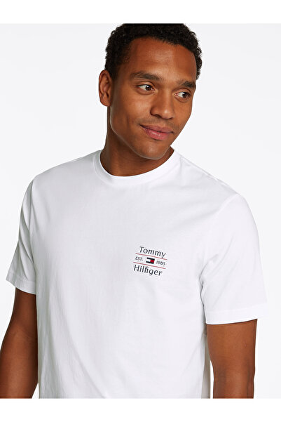 Tommy Hilfiger Tommy Hilfiger Men White Logo Crew Neck T-Shirt