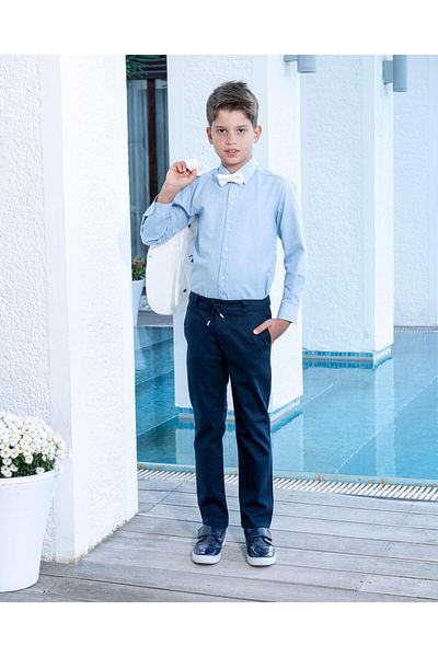 BUTİKHAPPYKİDS Boy's Suit 4Pcs Sport Set Jacket-Pants-Shirt-Bowtie 3-14 Years