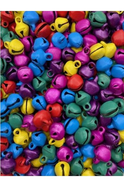 OZN AKSESUAR Bell Ring with Handle - Animal Collar Amigurumi Bell Mixed Color 12mm 50 Pieces