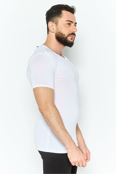 Bikkembergs Men Crew Neck Short Sleeves Undershirt, White
