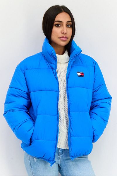 Tommy Jeans Women Brand Logo Puffer Jacket, Blue