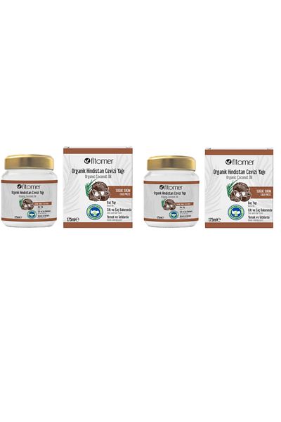 Fitomer Organic Coconut Oil Pack 2X175 ml Skin, Hair and Edible Use