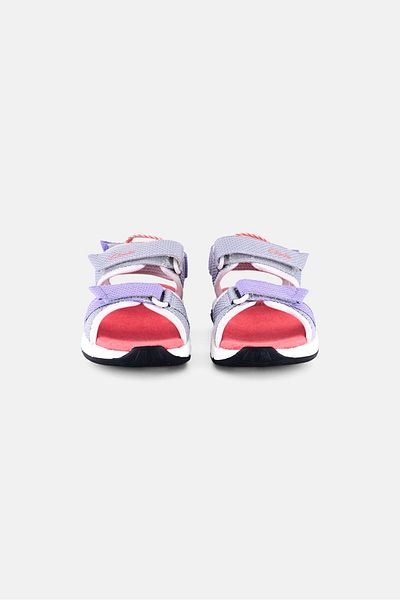 CLARKS Kids Girl Expo Sea Velcro Closure Sandals, Grey/Lavender/Pink