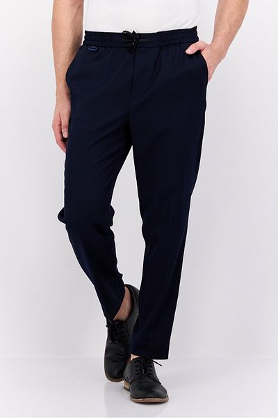 Scotch & Soda Men Tapered Fit Plain Fave Chino Pants, Navy Blue
