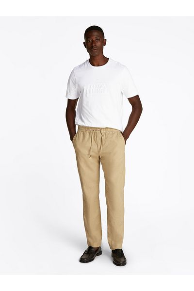 Tommy Hilfiger Tommy Hilfiger Men White Embroidery Crew Neck T-Shirt