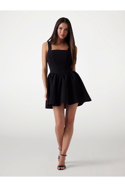 Guess Women's Black Fit and Flare Short Dress