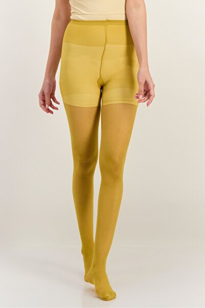 Etam جوارب نسائية منقوشة، لونها خردل