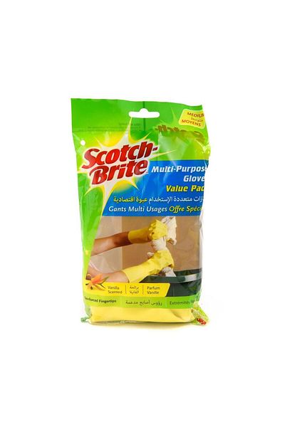 3M Scotch-Brite Vanilla Scented Cleaning Gloves Value Pack (Medium)