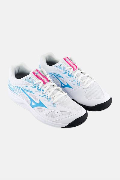MIZUNO حذاء جري ستيلث ستار برباط للأطفال، أبيض