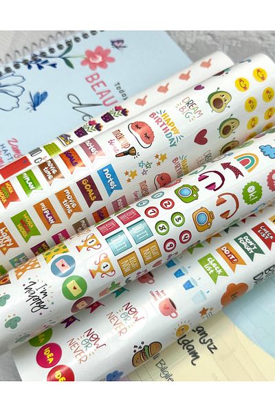 ZeCo Collection Timeless Weekly Planner with Stickers, Spiral Hard Cover, Dragonfly Pattern
