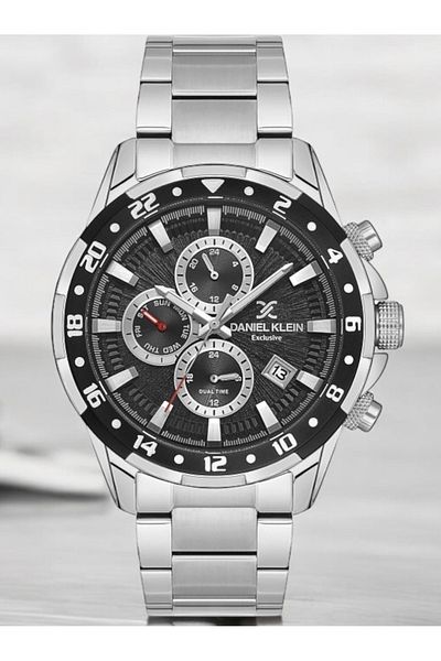 Daniel Klein Brand Silver Color Exclusive Model Internal Functions Active Men's Wristwatch - Bracelet Gift