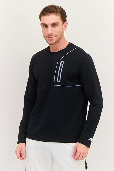 SKECHERS Men Sportswear Fit Long Sleeves Outdoor Sweatshirt, Black