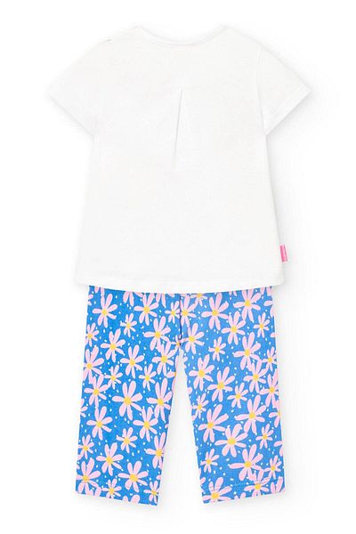 Boboli Floral Printed Girl's 2-Piece Tights Set