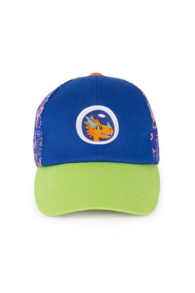 Milk & Moo Milk&Moo Ponix 7-10 Years Old Men's Hat - Dragon Themed, Glitter, Blue-Green, Adjustable Summer