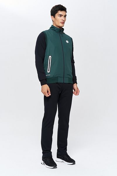 bilcee Men's Petrol Green Vest 3-Piece Bottom Top Tracksuit Set 9885
