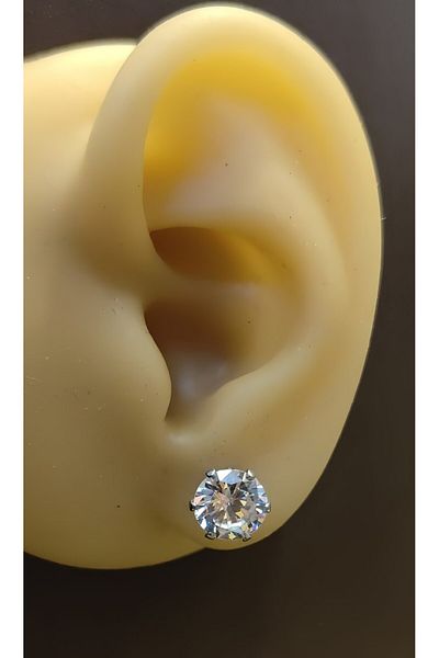 FG KONNİCHİWA 100% Steel Double Earrings Stainless Steel Blackened Patterned Icon Earrings (2 Pieces)