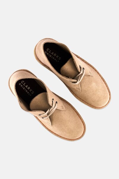 CLARKS Women Medium Suede Lace Up Ankle Boots, Sand