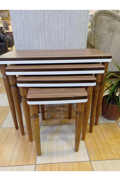 NİVEMESHOME Nivemes Akset Ceviz 4 Lü Lüx Zigon