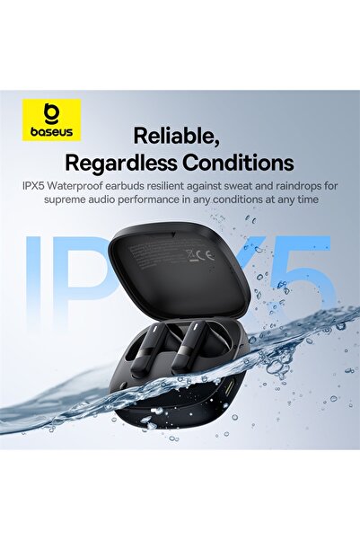 Baseus Bowie E20 True Wireless Earbuds With 2 Enc Mics, 33h Playtime - Black