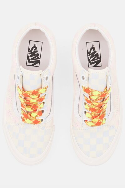 Vans Women Old Skool Lace Up Casual Shoes, Cream Combo