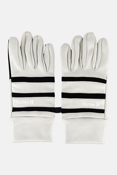 Hurley Men 1 Pair Brand Logo Gloves, Grey