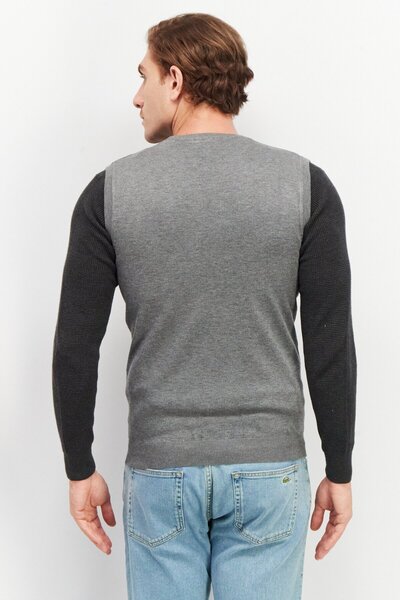 Sorbino Men V-Neck Sleeveless Plain Vest, Grey