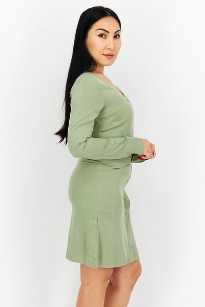 NA-KD Women Plain Mini Dress, Olive