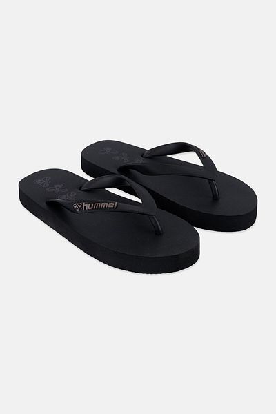 hummel شبشب فليب فلوب بشعار العلامة التجارية للبنات، أسود