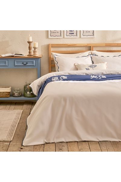 Bella Maison 100% Cotton Scallop Double Duvet Cover White (200X220 cm)