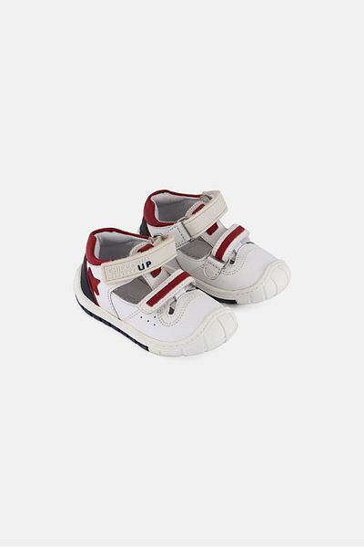 Chicco Toddlers Boy Derek Velcro Closure Shoes, Off-white Combo
