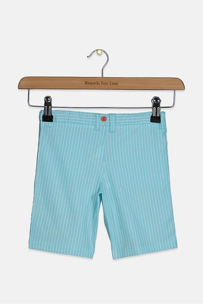 tutto piccolo Toddler Girls Striped Shorts, Turquoise