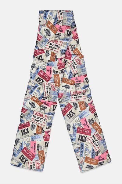 adidas Women Padded Allover Print Scarf 241 L X 25 H Cm, White Combo