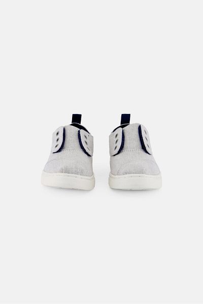 Toms Toddlers Boy Lace Up Casual Shoes, Light Grey