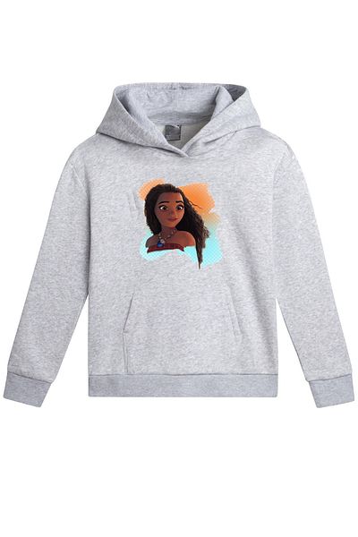 makiteks Girl's Seasonal Hooded Sweatshirt Hoodie Hello Kitty Kuromi Moana