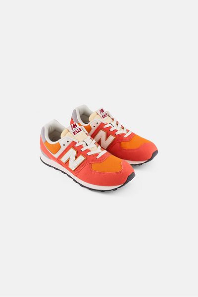 New Balance Kids Boy GC574RCB Medium Lace Up Outdoor Shoes, Coral