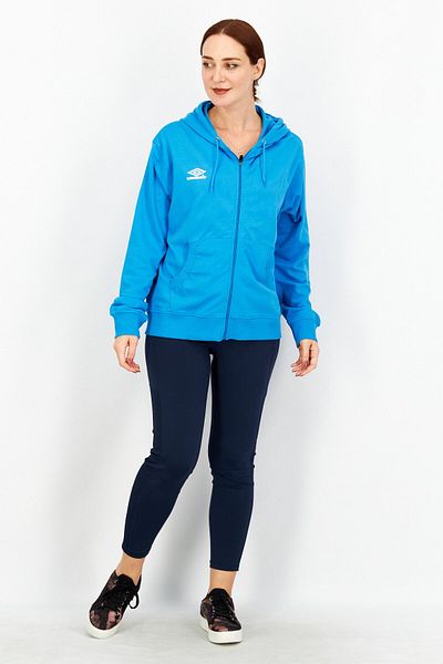 UMBRO Women Sportswear Fit Hooded Brand Logo Sweatshirts, Blue