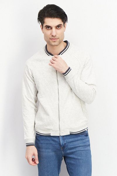 Sovereign Code Men Plain Jacket Shirt, Grey Combo
