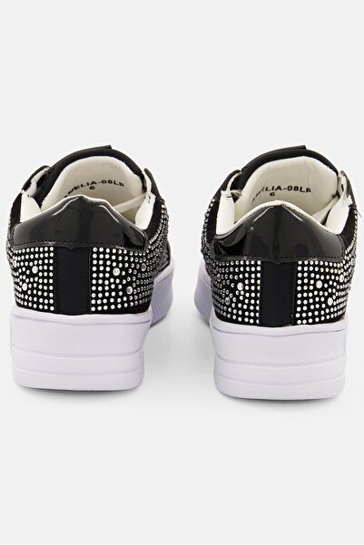 Red by Marc Ecko Women Amelia Embellished Lace Up Casual Shoes, Black