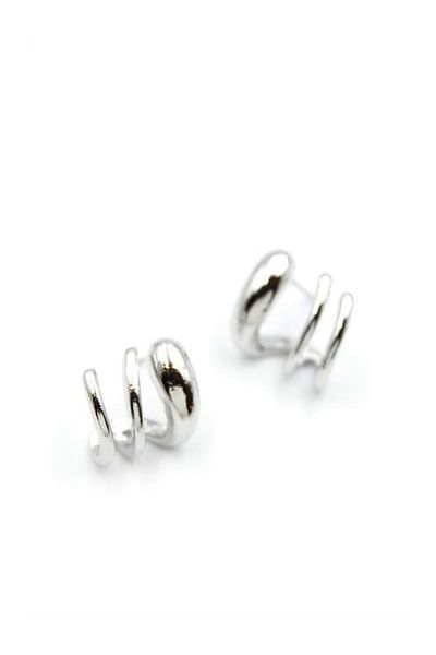 Çelik 3D Strip Model Steel Earrings