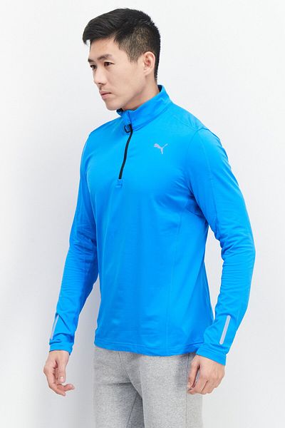 Puma Men Sportswear Fit Long Sleeve Training Sweatshirt, Blue