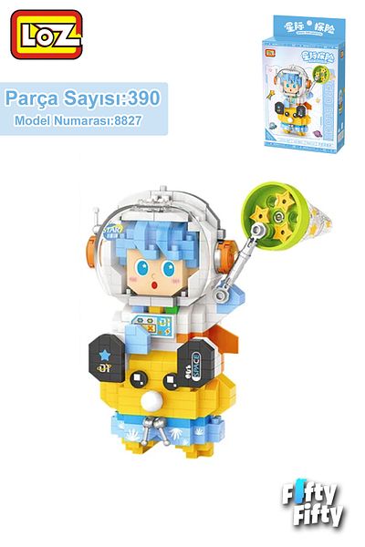 Vagonlife Blue Astronaut 390 Pieces Loz Micro Block Series Toy Set Fflz-8827