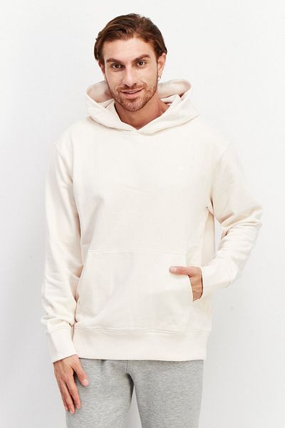 adidas Men Sports Fit Hooded Sweatshirt, Cream