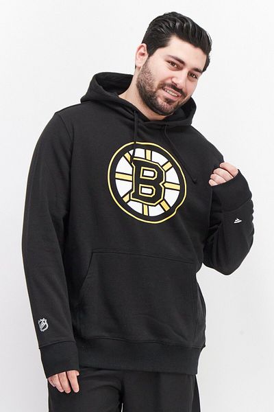 NHL Men Sportswear Fit Boston Bruins Hooded Sweatshirts, Black
