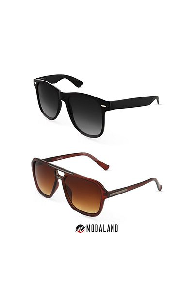 ModaLand New Unisex 2-Piece Deal Set - Men's and Women's Sunglasses